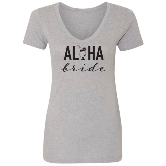 Aloha Bride (cocktail) Womens V-Neck Tee