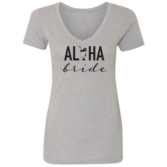 Aloha Bride (cocktail) Womens V-Neck Tee