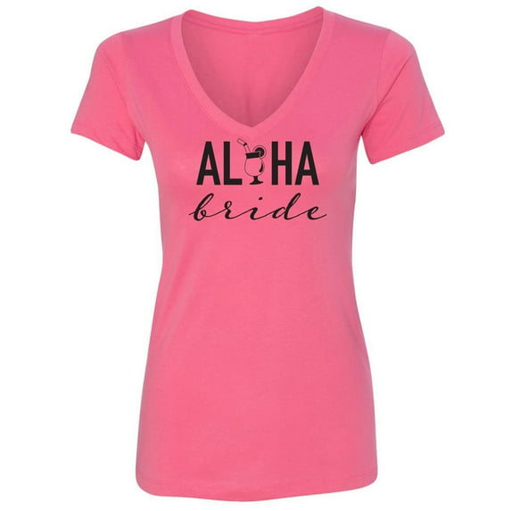 Aloha Bride (cocktail) Womens V-Neck Tee