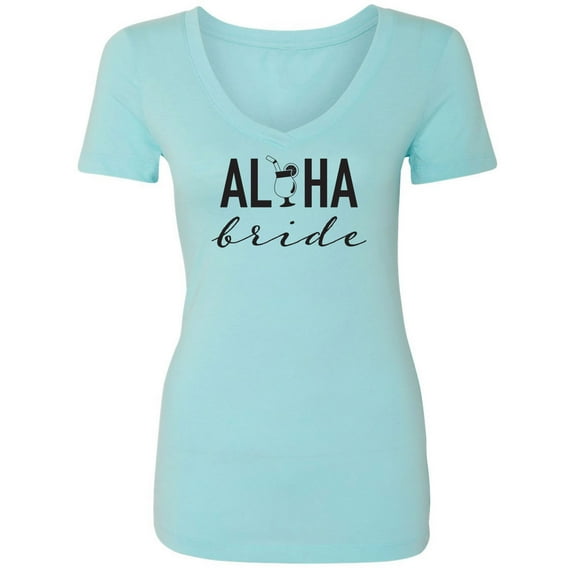 Aloha Bride (cocktail) Womens V-Neck Tee