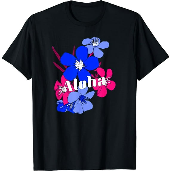 Aloha Colorful Hawaiian Flowers T-Shirt