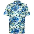 thumbnail image 1 of Aloha Cool-Stretch Men's Hawaiian Golf Shirt (Blue/Green), 1 of 2