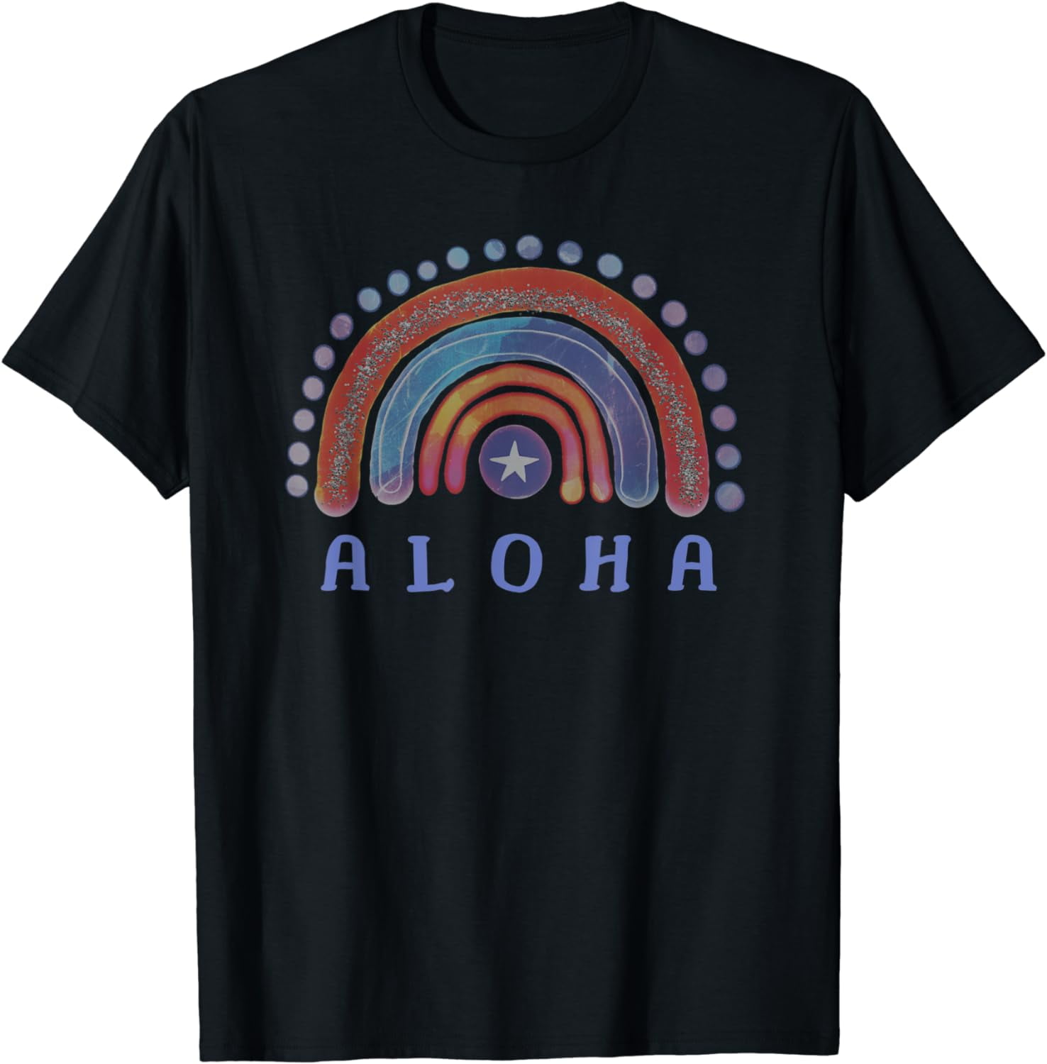 Aloha Cute Boho Rainbow Kids Women Girls Vacation Hawaiian T-Shirt ...