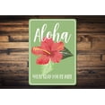 thumbnail image 1 of Aloha Flower Novelty Decor, Metal Wall Sign - 10x14 Inches, 1 of 4