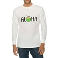thumbnail image 1 of Aloha Graphic Long Sleeve Crewneck Tee - White XL, 1 of 4