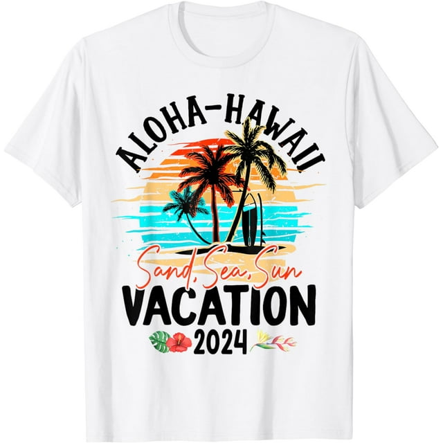 Aloha Hawaii 2024 Family Friends Group Vacation Matching TShirt