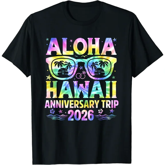 Aloha Hawaii Anniversary Trip 2026 Couple Matching Vacation T-Shirt
