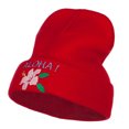 thumbnail image 1 of Aloha Hawaii Embroidered Long Beanie - Red OSFM, 1 of 5