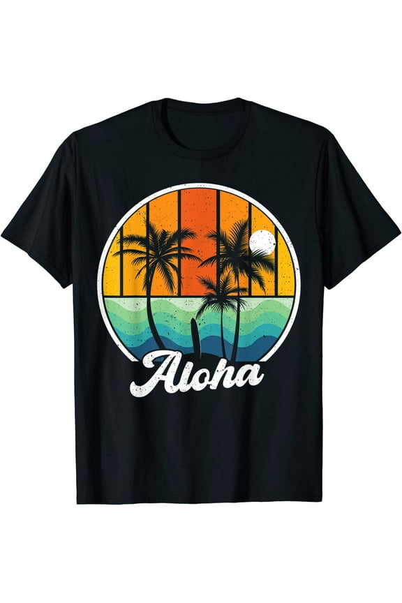 Aloha Hawaii Hawaiian Island Shirts Women Boys Girls Surf T-Shirt