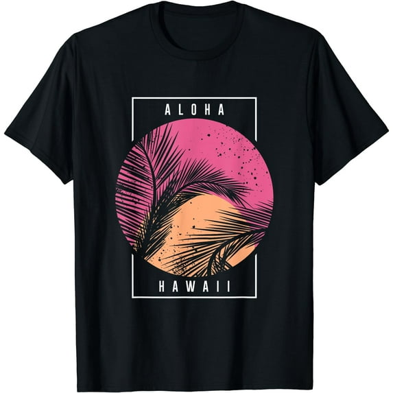 Aloha Hawaii Hawaiian Island T shirt Vintage T-Shirt Black Medium