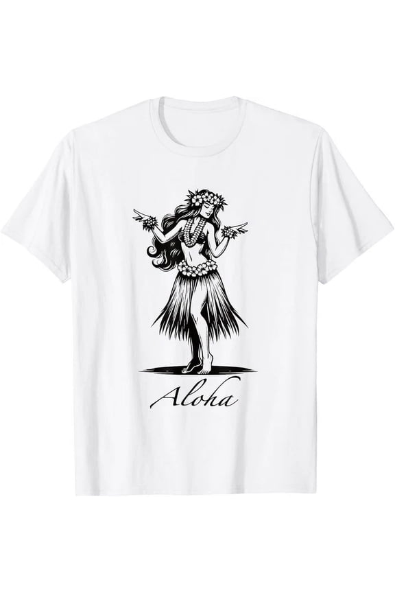 Aloha Hawaii Hawaiian Vintage Wahine Hula Dance Dancer Girl T-Shirt Unisex S-5XL Hot Trending Shirt, Vintage Birthday Gift