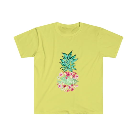 Aloha Hawaii Hawaiian vacation Flower pineapple T-Shirt