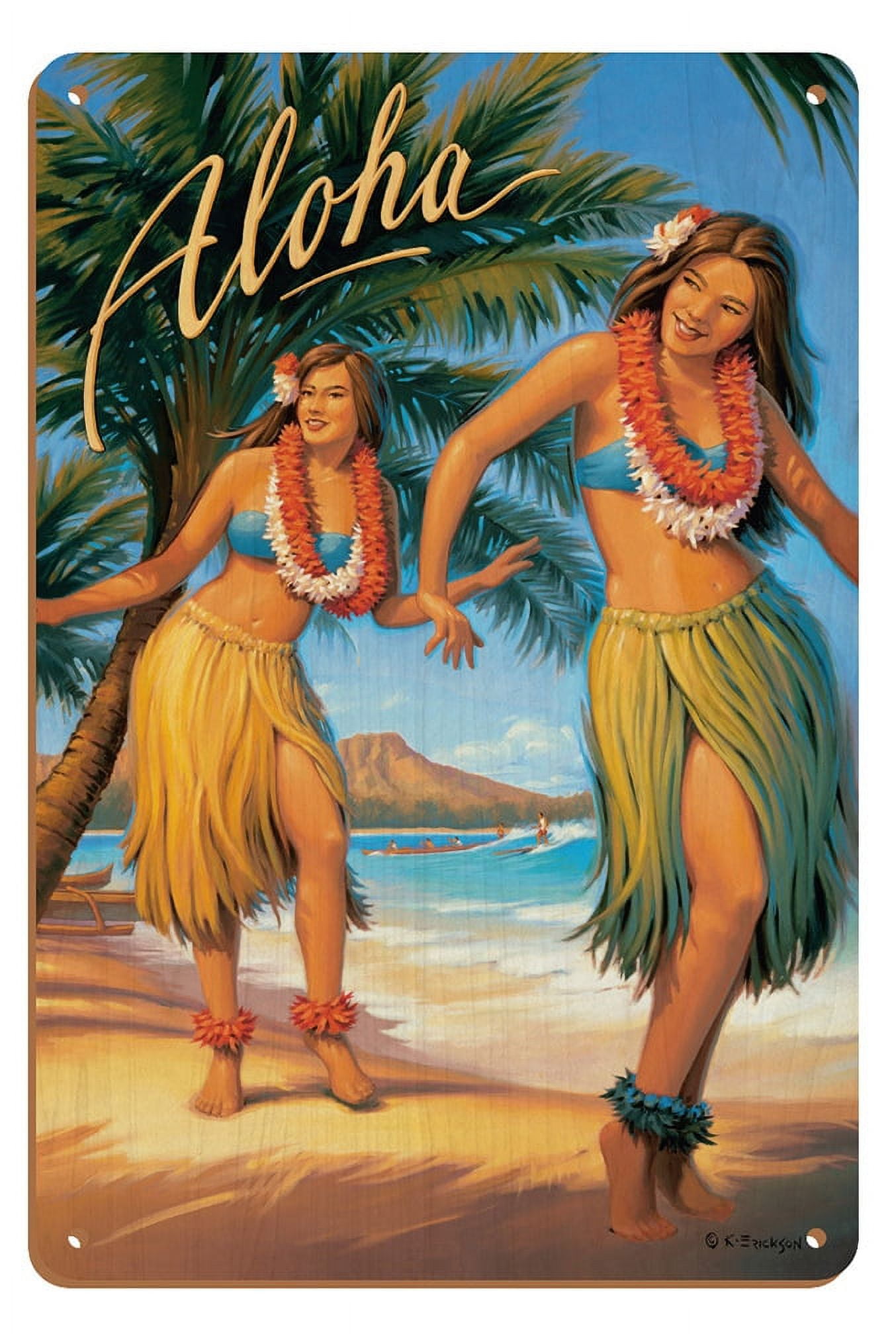 Pacifica Island Art Hawaiian Vintage Postcards For Mailing Pack Of 30 - Hawaii - Isle Of Paradise By Kerne Erickson
