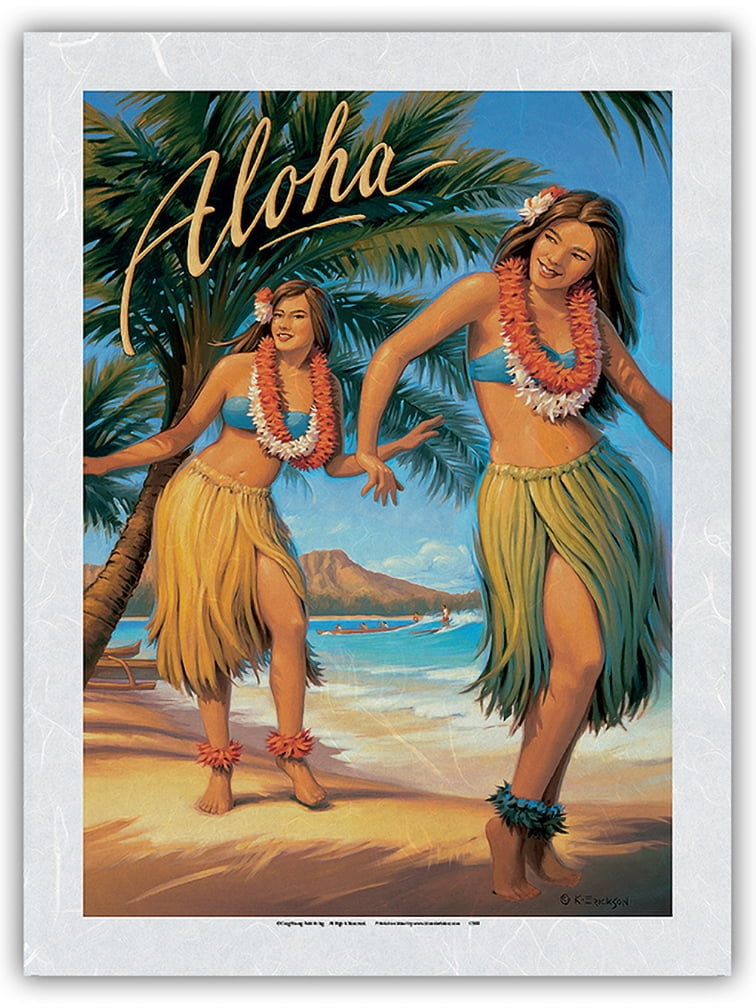 Pacifica Island Art Hawaiian Vintage Postcards For Mailing Pack Of 30 - Hawaii - Isle Of Paradise By Kerne Erickson