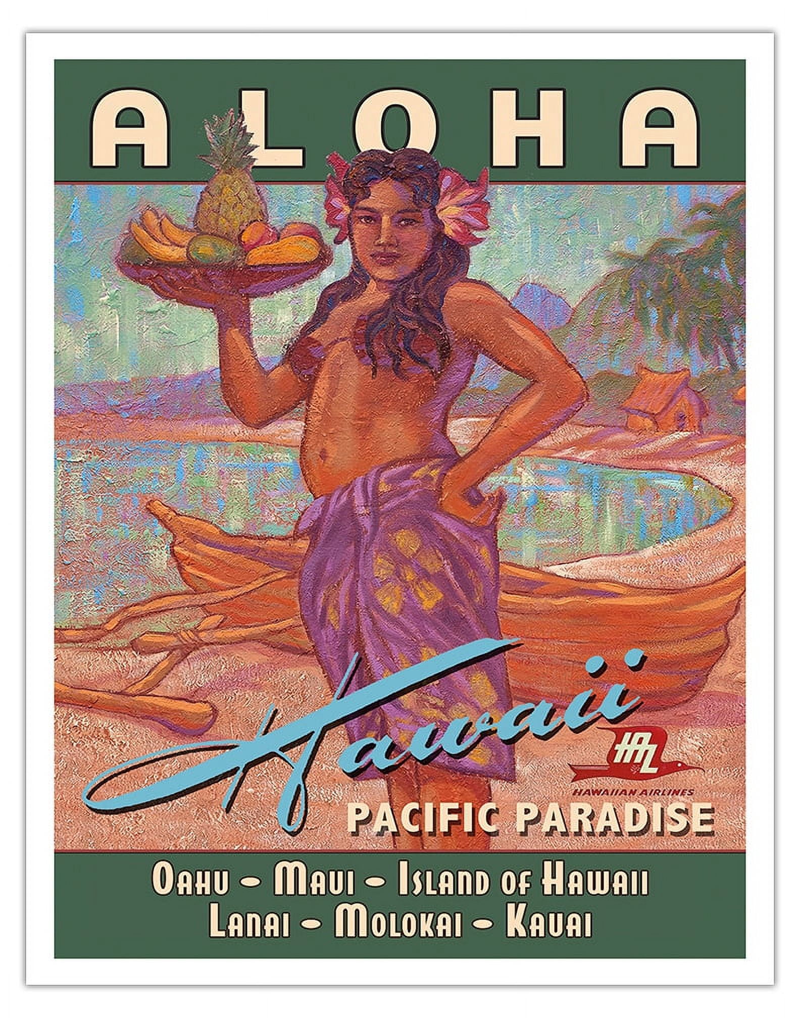 Aloha Hawaii - Pacific Paradise - Hawaiian Airways - Vintage