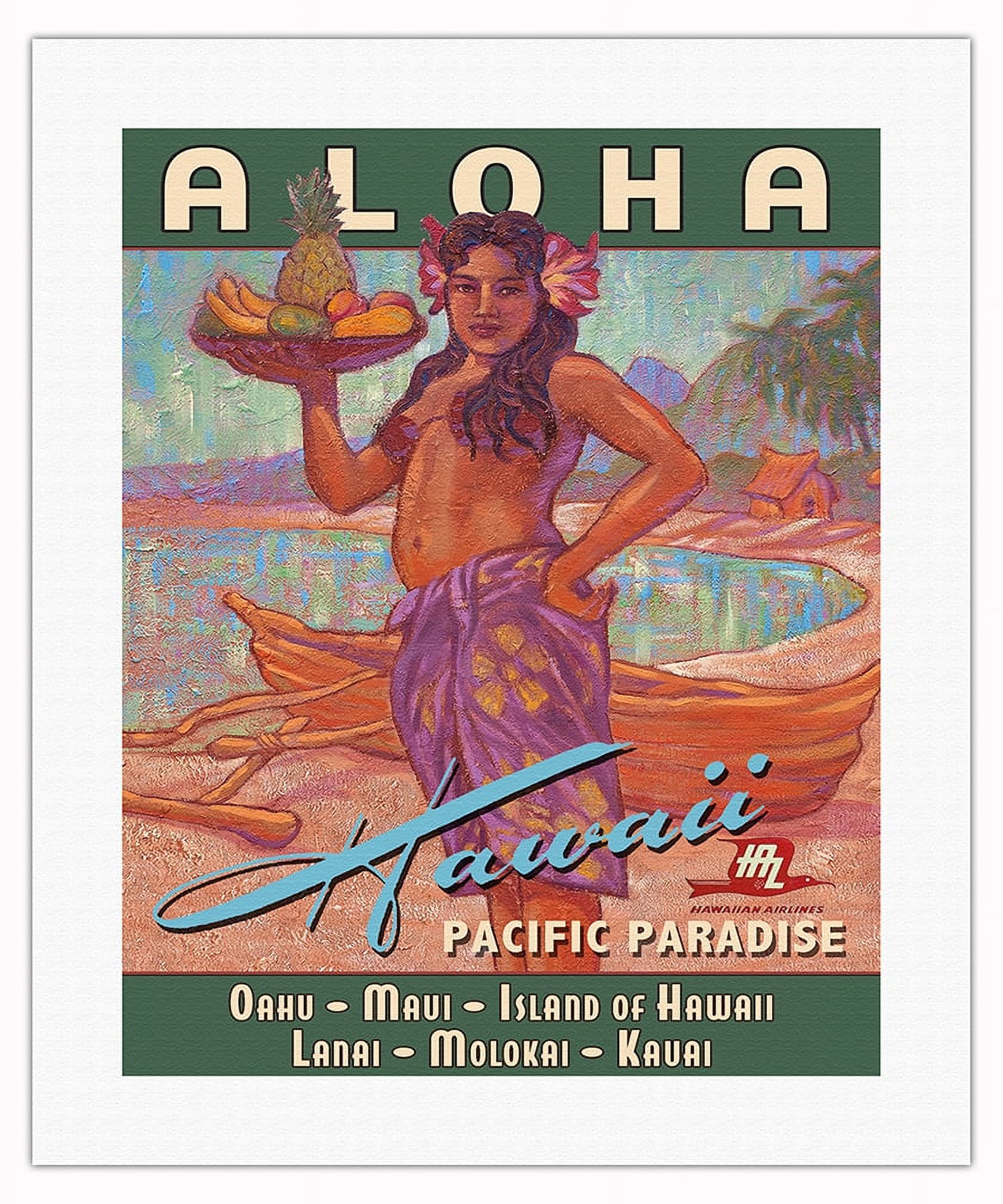 Aloha Hawaii - Pacific Paradise - Hawaiian Airways - Vintage