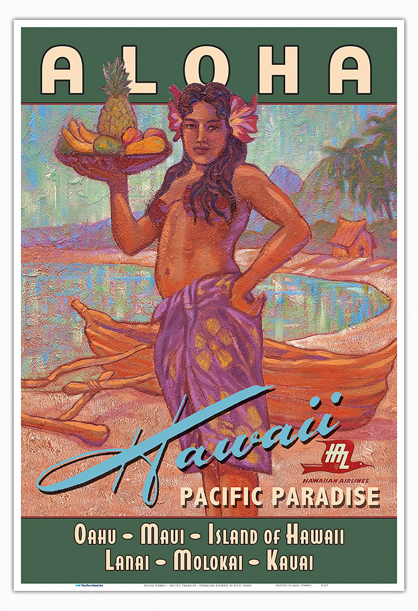 Aloha Hawaii - Pacific Paradise - Hawaiian Airways - Vintage