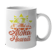 thumbnail image 1 of Aloha Hawaii Palm Tree Print Coffee & Tea Mug Cup for Beach Lover (11oz), 1 of 3