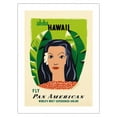 thumbnail image 1 of Aloha Hawaii - Vintage Hawaiian Travel Poster by Edward McKnight Kauffer c.1953 - Fine Art Matte Paper Print (Unframed) 18x24in, 1 of 4
