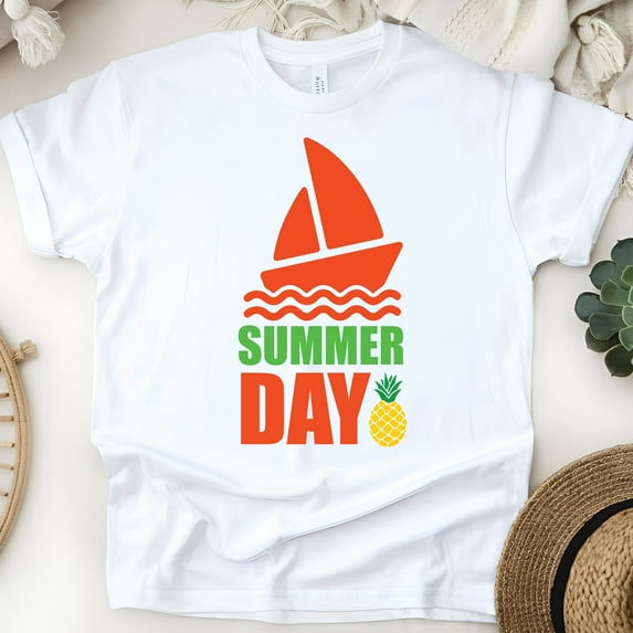 Aloha Hawaii Surf Rider T-Shirt – Tribal Surfboard Vintage Graphic Tee, White, Size M