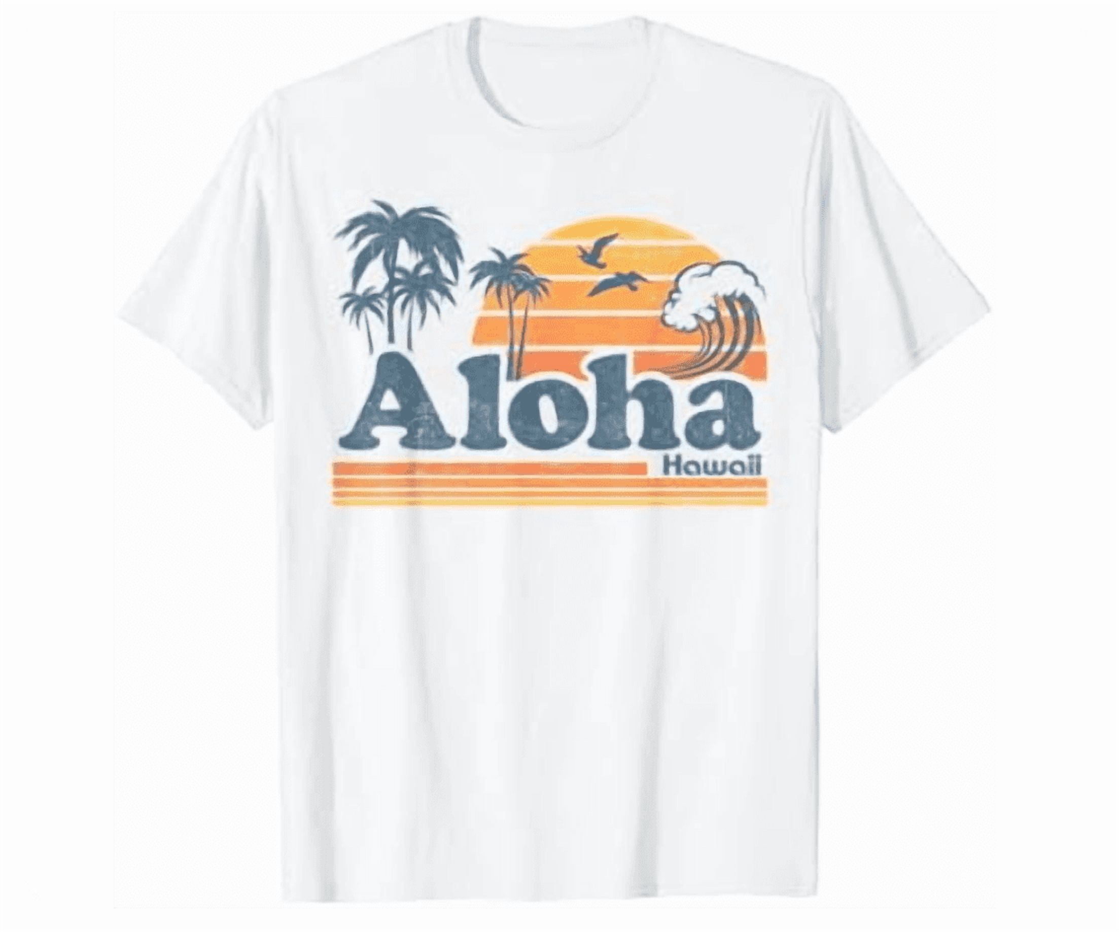 Aloha Hawaii Vintage Beach Summer Surfing 70S Retro Hawaiian Shirt