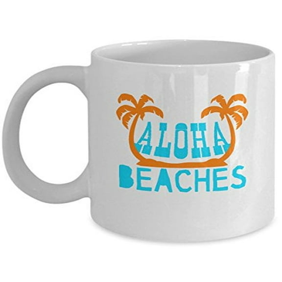 Aloha 11 oz Coffee Mug - Seaside Gifts White Ceramic