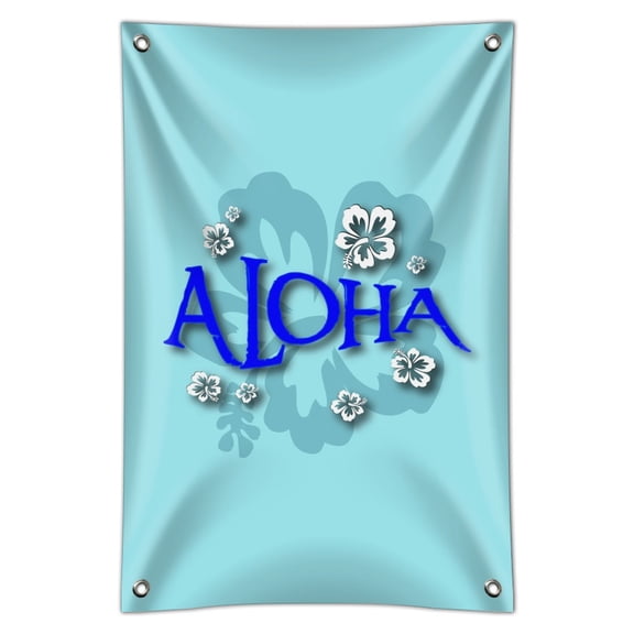 Aloha Hawaiian Greeting Hibiscus Flowers Home Business Office Sign