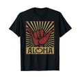 thumbnail image 1 of Aloha Hawaiian Hawaii Vintage Distressed Shaka Sign T-Shirt, 1 of 3