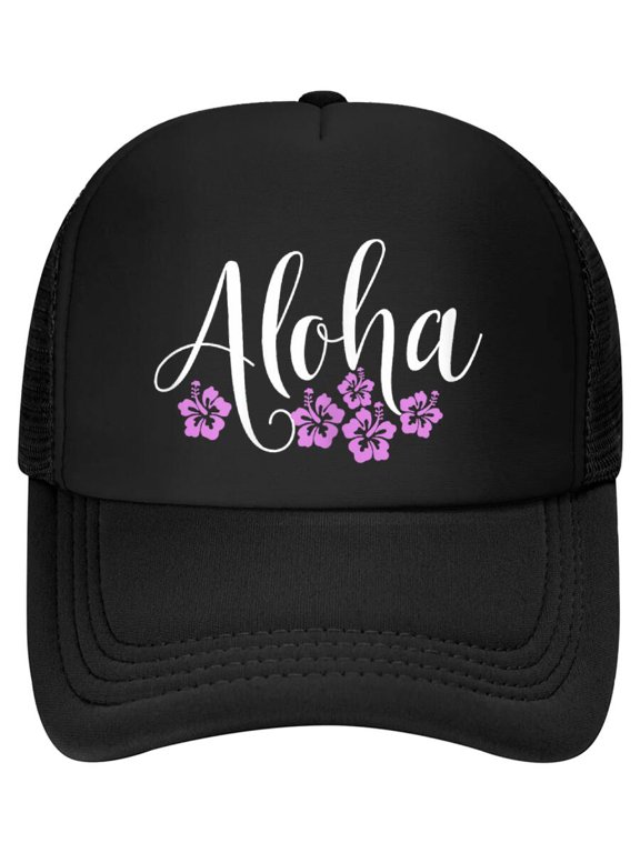 Aloha Hawaiian Hibiscus Flower Surfer Maui Kauai Hawaii Baseball Cap