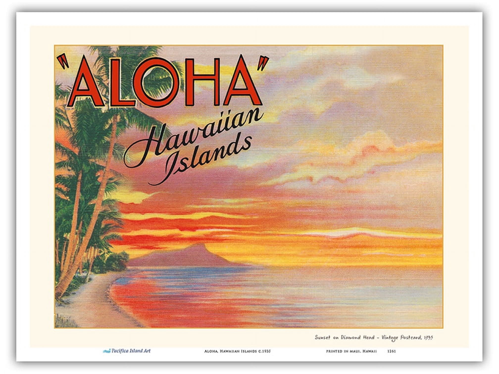 Vintage Hawaiian diamondhead ステンドグラスアート Vintage Hawaiian diamondhead ステンドグラスアート DIAMOND HEAD