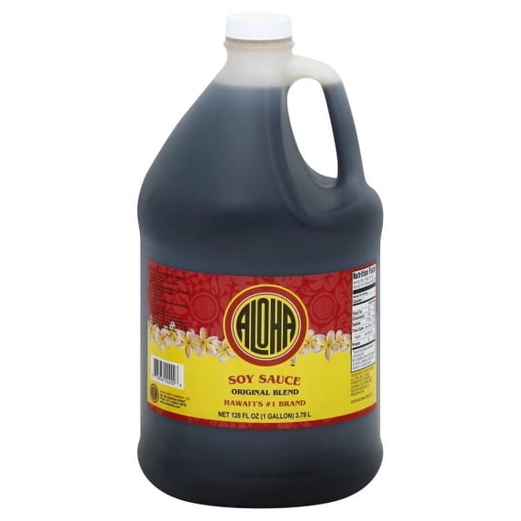 Aloha Hawaii Original Blend Hawaiian Shoyu Soy Sauce 1 Gallon (128 ounces)
