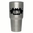 thumbnail image 1 of Aloha Hibiscus | Single Yeti Decal | 3-Inch Black Vinyl Decal, 1 of 1