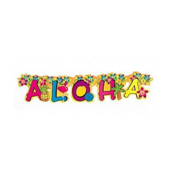 Aloha Jointed Banner - Party Decor - 1 Piece