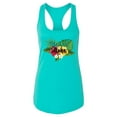 thumbnail image 1 of Aloha Leaves Racerback Tank Women -SPIdeals Designs, Female Medium, 1 of 4