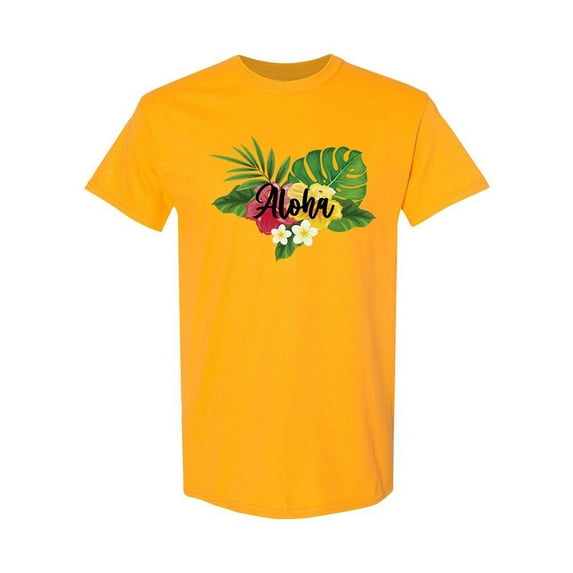 Aloha Leaves T-Shirt Women -SPIdeals Designs, Female 3X-Large