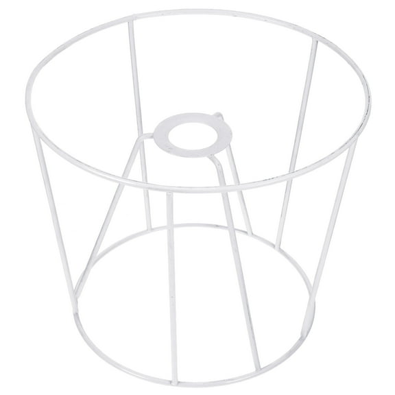 Raindrops Lampshade Frame Ring White Iron Circular For Home Decoration 1Set 7.5X7.5X5.9In