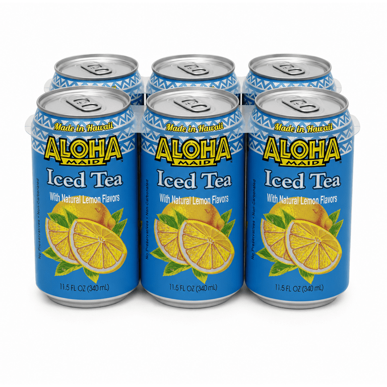 doglio-ALOHA★ Aloha Maid Iced Tea 6 Pack / 11.5 fl oz - Walmart.com