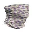 thumbnail image 1 of Aloha Neck Gaiter, Leaves Pattern Grunge Style, Unisex, Lavender Lilac, by Ambesonne, 1 of 3