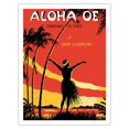 thumbnail image 1 of Aloha Oe (Farewell to Thee) - Famous Song Written by Queen Lili'uokalani of Hawaii - Vintage Hawaiian Sheet Music by LeMorgan c.1915 - Fine Art Matte Paper Print (Unframed) 20x26in, 1 of 4
