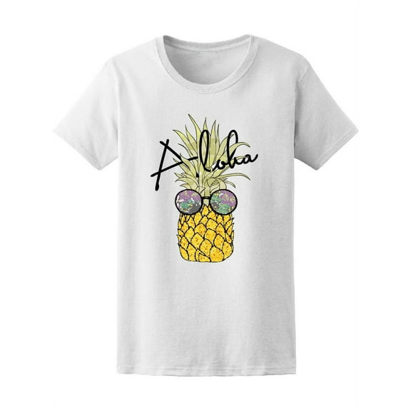 Aloha Pineapple Sunglasses T-Shirt Women -Image by Shutterstock, Female Small