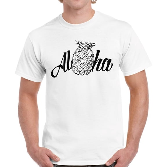 Aloha Pineapple T-Shirt for Men - S M L XL 2XL 3XL 4XL 5XL Graphic Tee - Summer Clothes Collection Vacation Shirt Mens