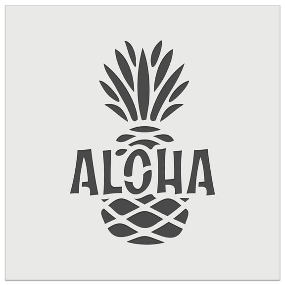 Aloha Pineapple Tropical Fruit Hawaii DIY Cookie Wall Craft Stencil - 3.5 Inch