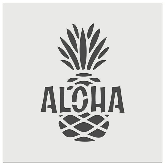 Aloha Pineapple Tropical Fruit Hawaii DIY Cookie Wall Craft Stencil - 7.0 Inch