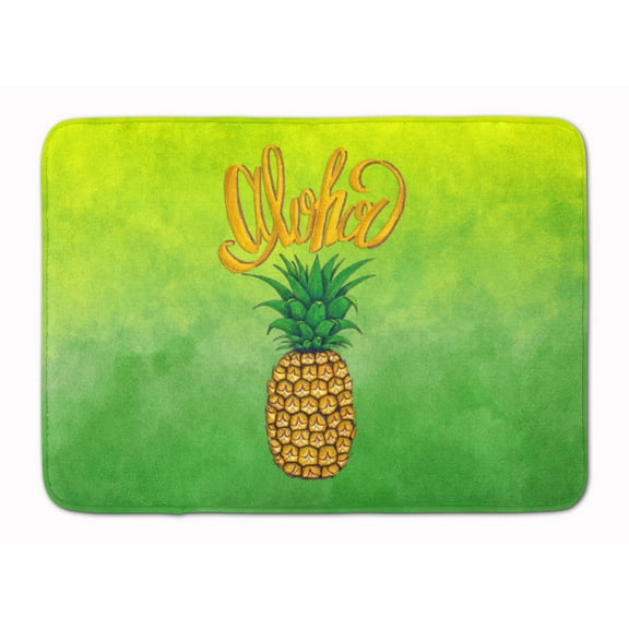 Aloha Pineapple Welcome Machine Washable Memory Foam Mat