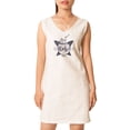 thumbnail image 1 of Aloha Printed Vintage Cotton V-neck Linen Mini Shift Dress WDS_02 20, 1 of 1