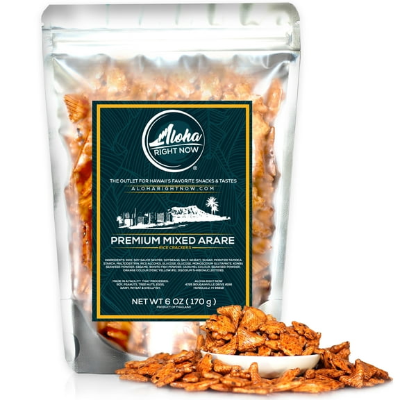 Aloha Right Now Arare Rice ers (6oz) - Hawaiian Snacks Mochi Crunch