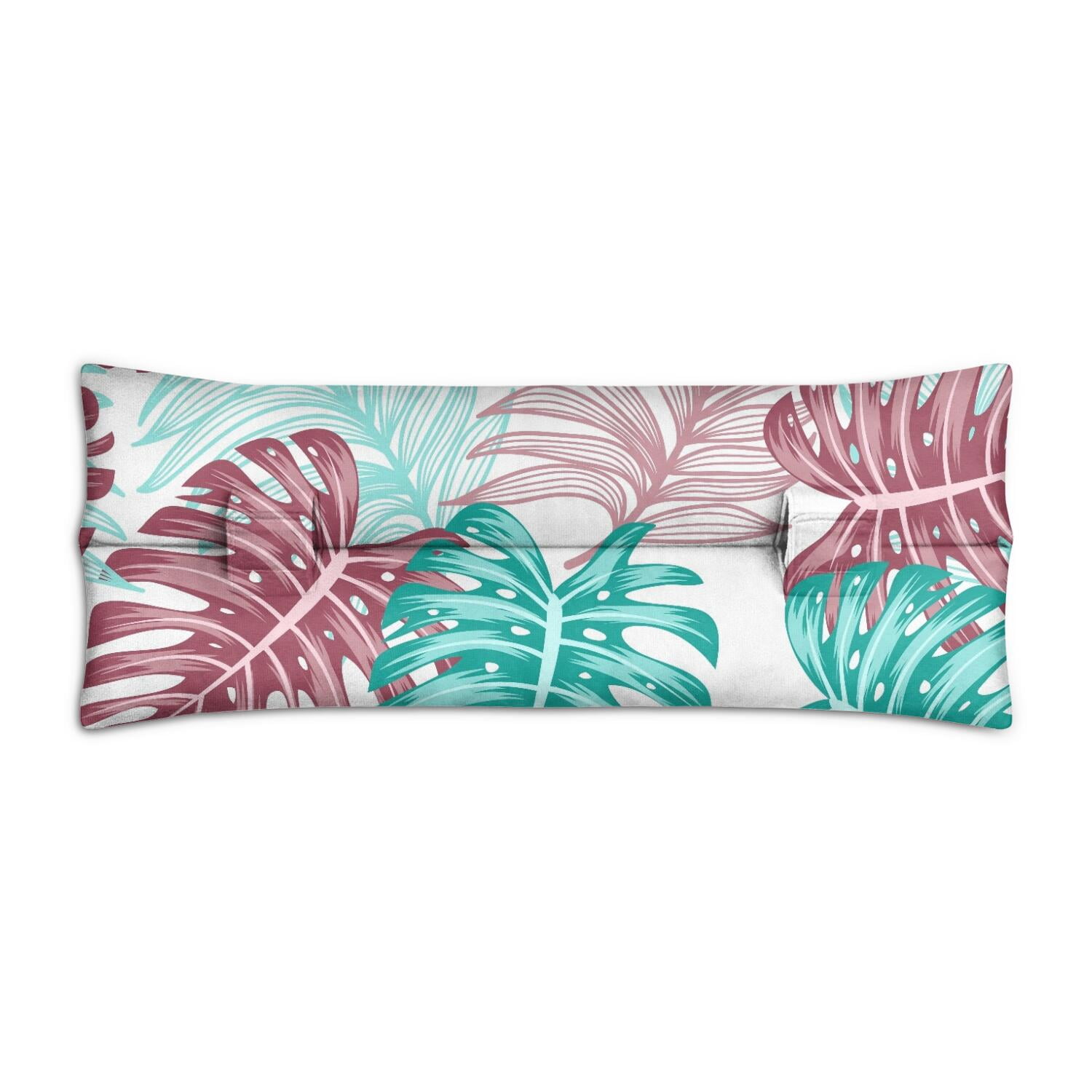 Aloha Seat Belt Pillow for Surgery - Colorful Exotic Mastectomy Cushion - Soft Breast Surgery Recovery Pillow with Beach Vacation Print
