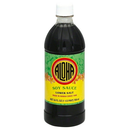 Aloha Shoyu Lower Salt Soy Sauce, 24 oz