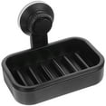 thumbnail image 1 of Aloha Soap Dish Holder Suction Soap Saver Dispensers Vacuum Suction Cup Bar Soap Sponge Holder for Shower Bathroom Tub and Kitchen Sink(Black), 1 of 8