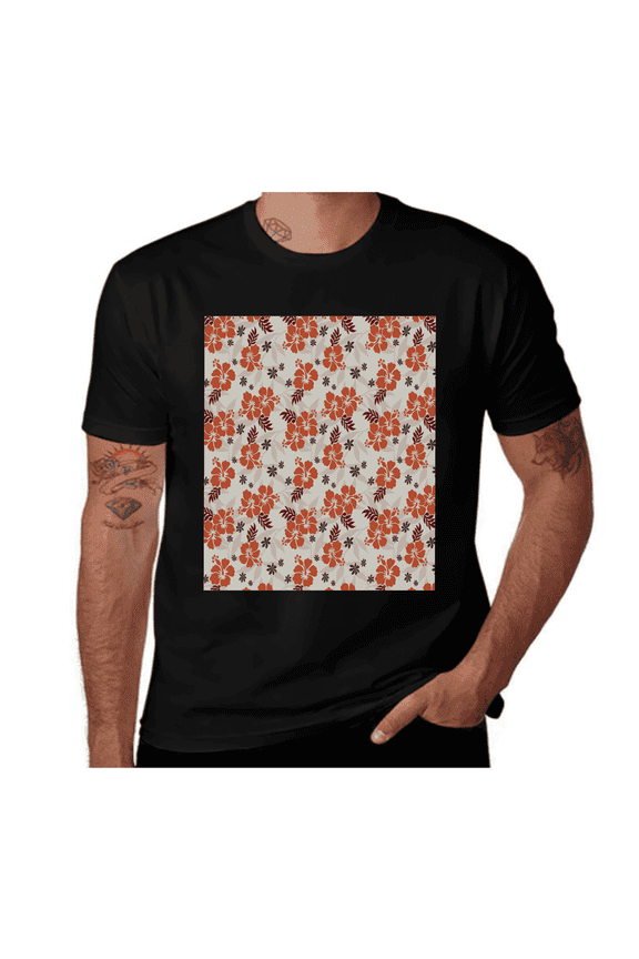 Aloha State Foliage-Hawaii-Dark Taupe-Orange-Ruby Casual Streetwea Everyday Tshirt Comfortable Wear tee shirt